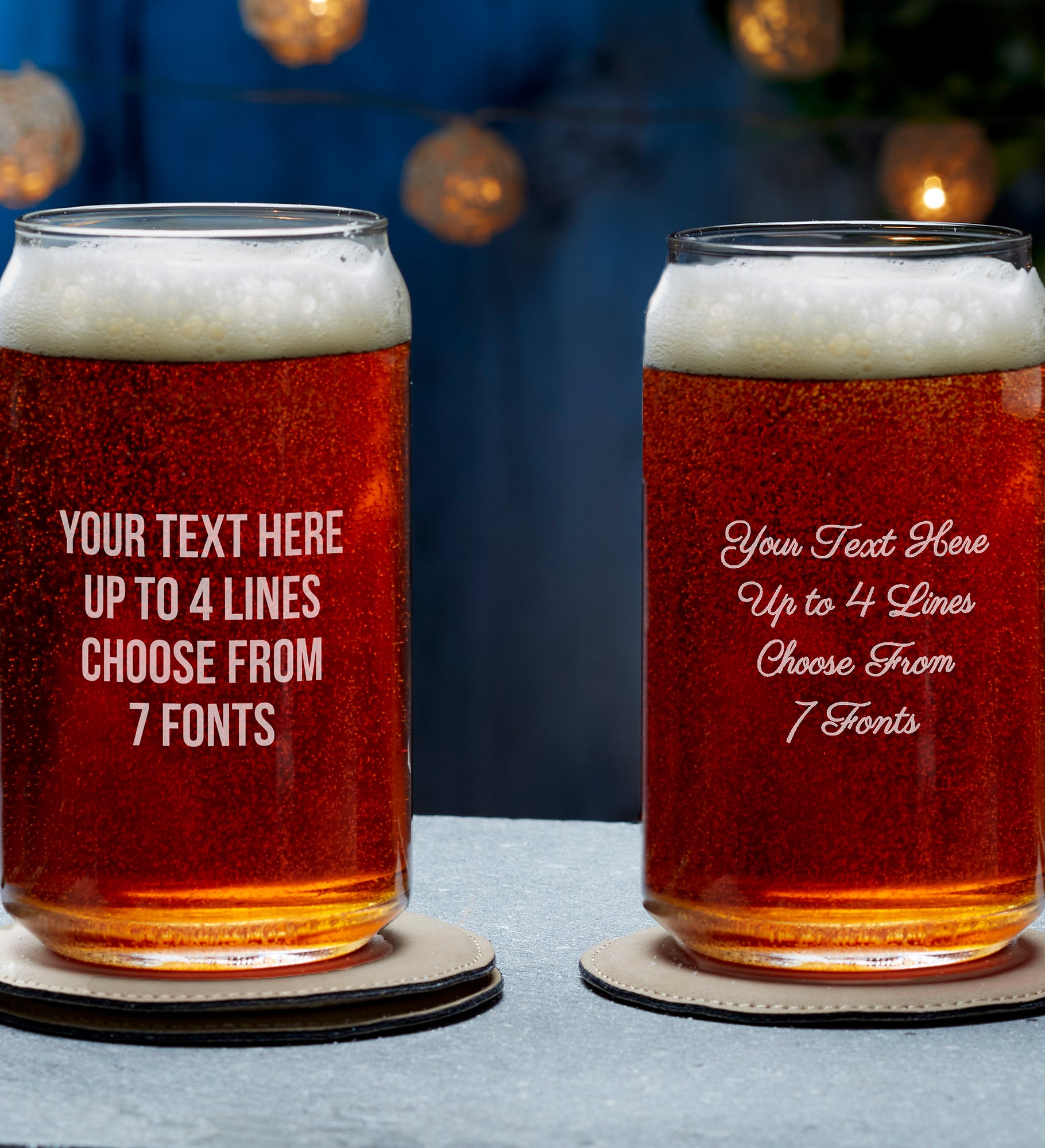 Write Your Own Engraved Beer Glass Collection